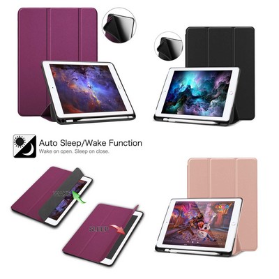 Kidder iPad Pro 10.5 Smart Cover Case with Pencil Holder (Purple)