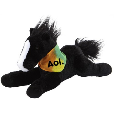 Black Lying Horse Plush Toy