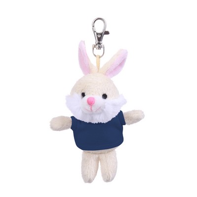 Soft Plush Bunny Keychain with Tee