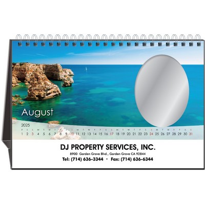 Reflections 2025 Mirror Desktop Calendar w/Black Imprint