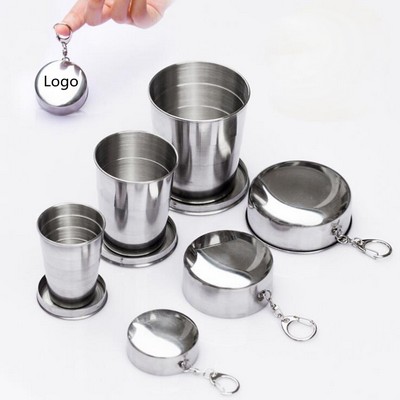 Portable Outdoor Travel Camping Stainless Steel Folding Cups 5 Oz.