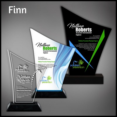 9" Finn Black Budget Acrylic Award