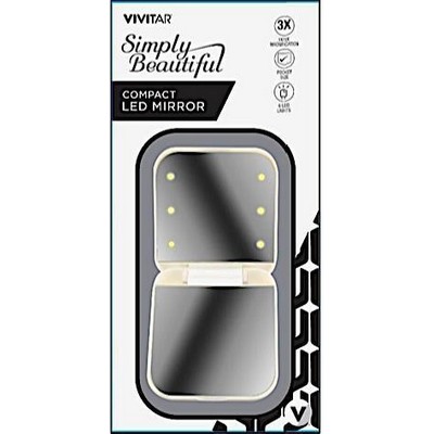 Vivitar® Lighted Compact LED White Mirror