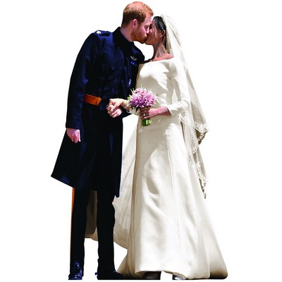 Prince Harry and Meghan Wedding Kiss Cardboard Cutout Stand Up| Standee Picture Poster Photo Print