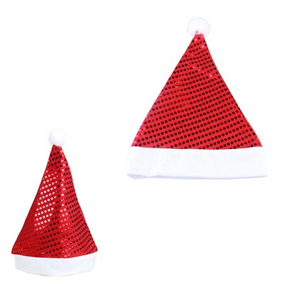 Sequin Non-Woven Christmas Santa Hat