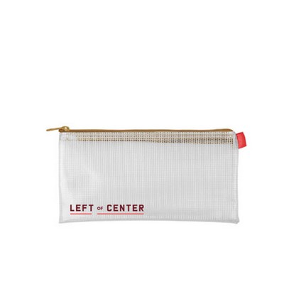 Grid Vinyl Medium Supply Pouch-Left of Center