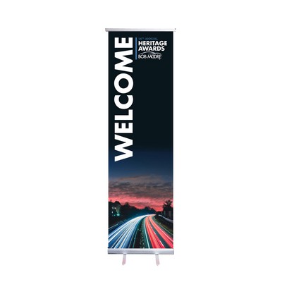 Econo Retractable Banner - 24" Poly film, Full Color, No Minimum