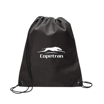 Shenandoah Heather Drawstring Cinch Bag - Black