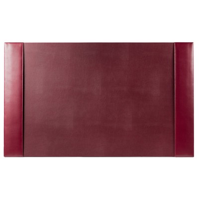 Bonded Leather Burgundy Red Side Rail Desk Pad (30"x18")