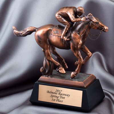 12½" Bronze Finish Jockey Trophy