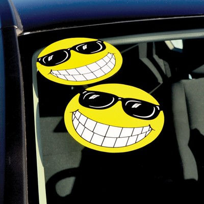 Happy Face Decal w/Sunglasses (Set of 12)