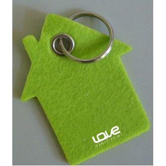 House Shaped Felt Key Chain