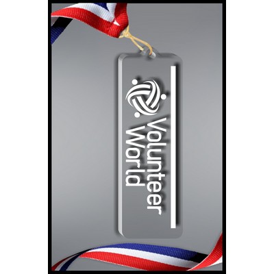 Bar Neck Medal in Clear Acrylic