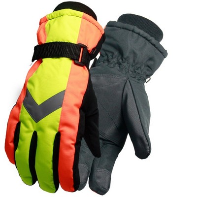 Sanitation Worker's Reflective Thickened Gloves