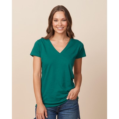 Enza Ladies Relaxed Essential V-Neck Tee