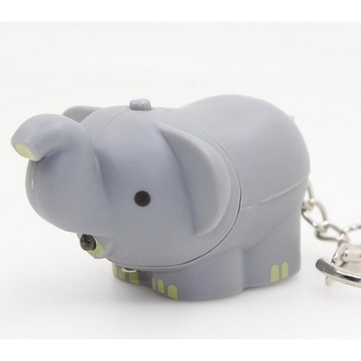 Elephant Shape LED Sound Keychain