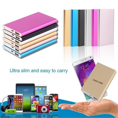 Aluminum Ultra-thin Portable Power Bank 3000 mAH