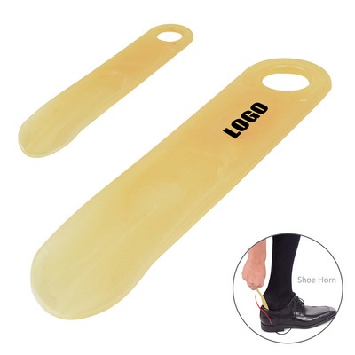 Beige O-Shape Hole Plastic Shoe Horn