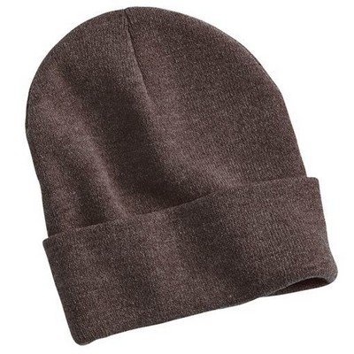 Sportsman™ Heathered 12'' Knit Beanie (Blank)