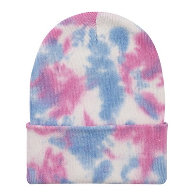 Sportsman™ Tie-Dye 12" Knit Beanie (Embroidery)