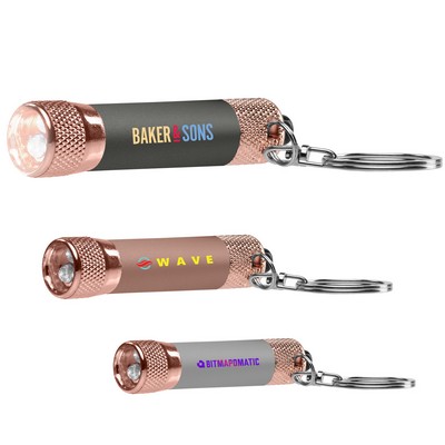 Chroma Softy Rose Gold Metallic - LED Flashlight with Keyring - ColorJet