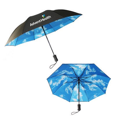 Storm Clouds/Cloud Canopy Auto Open Folding Umbrella