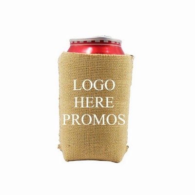 Jute Beer Can Cooler