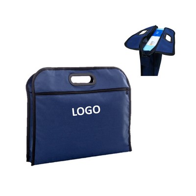 Portable Zipper Expanding File Folder Bag