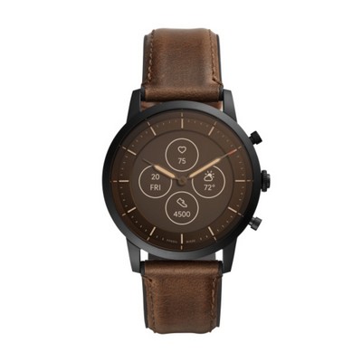 Fossil Hybrid Smartwatch HR Collider Dark Brown Leather and Rubber