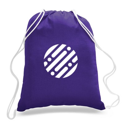 Drawstring Tote Backpack---Purple