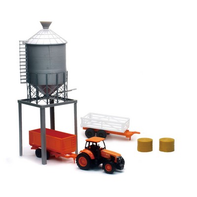 Kubota® Farm Tractor W/ Grain Bin Set (u)