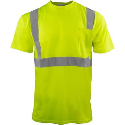 Hi Vis ANSI Class 2 Safety T-Shirt