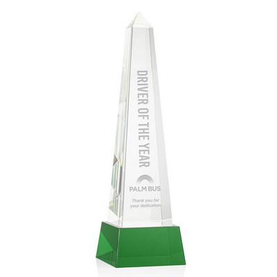 Master Obelisk on Base - Optical/Green 14"