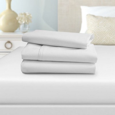 Bella T300 Blend Collection King Flat Sheets w/2'' Top Hem