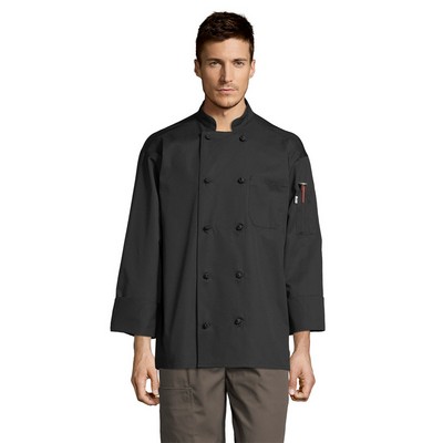 Uncommon Threads Unisex Black Classic Knot Pro Vent Chef Coat