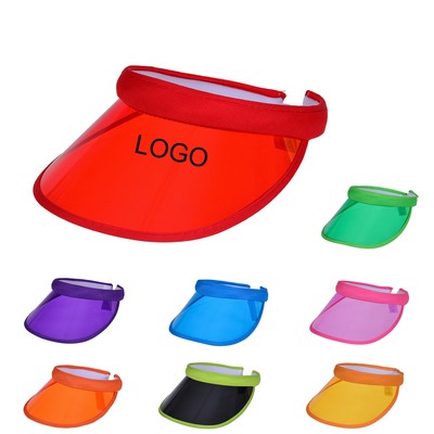 Unisex Candy Color Plastic Outdoor Empty Top Hat