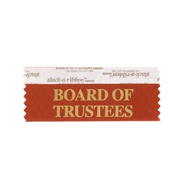 Board Of Trustees Stk A Rbn Mocha Ribbon Gold Imprint