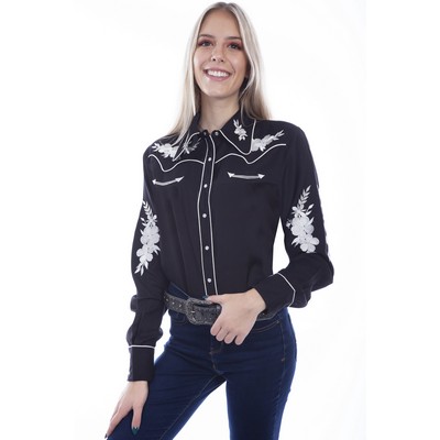 Floral Embroidery Blouse