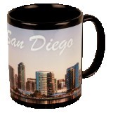 11 Oz. Black/White Sublimatable Ceramic Banner Mug