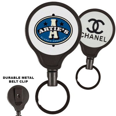 Heavy Duty 1MM Thick Cord Badge Reel w/ Keyring