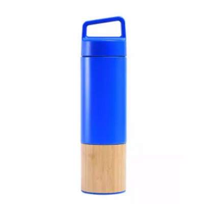 550ml Vacuum Insulated Flask with Bamboo Accent