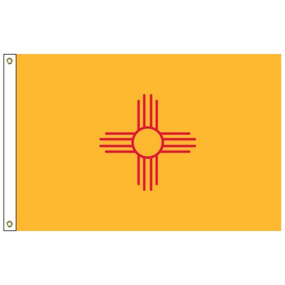 New Mexico 4' x 6' Nylon Flag w/ Heading & Grommets