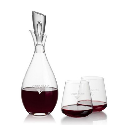 Juliette Decanter & 2 Crestview Stemless Wine