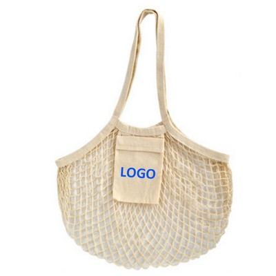 Collapsible Cotton Mesh Tote Bag