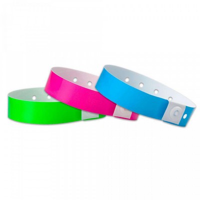 5/8" wide x 10" long - 5/8" x 10" Plastic Wristbands Solid Printed 1/0