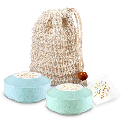 Loofah Bag with 2 Shower Steamers & Hang Tag