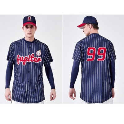 Premium Full Sublimation Full Button Front Baseball Jersey - Nike Dragonfly Mesh