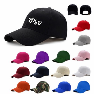 100% Cotton Unisex Dome Baseball Cap