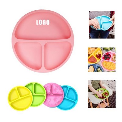 Silicone Toddler Suction Divided Plate