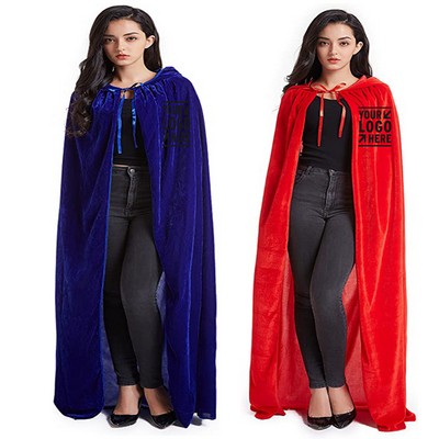 Halloween Blue Hooded Cape Costume